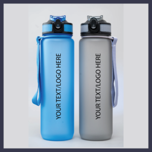 Custom 1 Litre Plastic Water Bottle with Straw